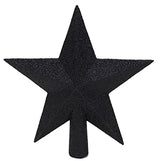 Christmas Concepts® 20cm Glitter Tree Top Star Decoration – Christmas Tree Topper/Ornament (Black)