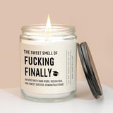 Shqiueos Funny Graduation Gift for Her Him, Graduation Candle for Women Men Lavender Scented 7oz, 2026 Graduations Gifts for Masters Degree, College, High School, PhD Grad Gift for Nurse Law School