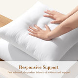 puredown® 20x20 Pillow Inserts, Fluffy Plush Square Form Sham Stuffer Set of 2, Decorative Down Alternative Pillows for Couch, Sofa, Bed and Home Decor