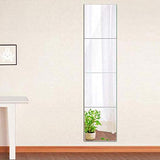 Floor Mirror Bedroom Foyer Floor Mirror eless Full-Length Mirror DIY Stitching for Bathroom 4 Pieces AN1017 914 (Size : 40cm*40cm)