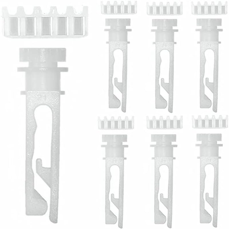 12 Pcs Vertical Blind Repair Kit Stem and 12 Pcs Gear Replacement Parts for Headrail Window Carrier Curtain Accessories
