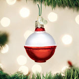 Old World Christmas Fishing Bobber Glass Blown Ornament for Christmas Tree, Handcrafted Holiday Decoration, Fisherman Collection