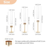 NUPTIO Hurricane Candlestick Holders for Centerpiece, Taper Candle Holders