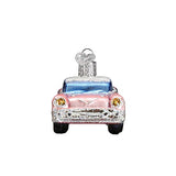 Old World Christmas Glass Blown Ornament Classic Car (46023) , Pink