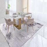 Area Rug 4x6 Light Grey Rug Washable Boho Rugs Non Slip Low Pile Abstract Small Carpet for Entryway, Bedroom, Kitchen, Classroom, Kids Room, Office, Dorm, Dining Room