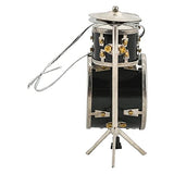 Broadway Gifts 3.2" Black Wood and Brass Drum Set Ornament Decoration | Hand-Crafted Wooden Drums Christmas Ornament in Gift Box for Drummer or Musician