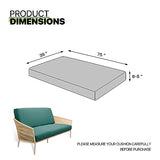 Magshion Futon Cover Slipcover with Elastic Bottom Thick Sofa Bed Furniture Protector Covers for Washable Twin Size 39"x75"x6" Teal Green