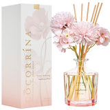 COCORRÍNA Reed Diffuser - Sandalwood Rose 8.5 Fl.oz Flower Reed Diffuser Set with 8 Sticks, Home Fragrance Reed Diffuser for Home Bedroom Office Bathroom Shelf Decor (Master Collection)