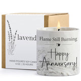 Anniversary Candle - Aniversario Gifts for Men, Women & Couples - Romantic Gifts for Him, Her - 6oz