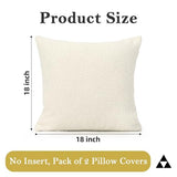 Boucle Throw Pillow Covers 18x18 inch Cream