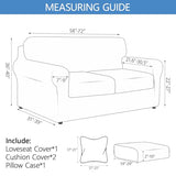 Stretch Printed Sofa Cover Couch Covers, 4-Piece Loveseat Slipcovers with 2 Separate Cushion Cover & 1 Pillow Case, Washable Spandex Furniture Protector for Living Room(Loveseat, Butterfly)