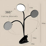 Dorm Room Essential Clip on Light, 3 Color Portable Desk Light Mini Clip Lamp, Battery Operated Small Desk Lamp with Clamp, Lightweiht Reading Lights for Books Bunk Bed Headboard Girls Guys Boys Black