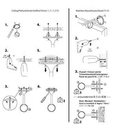 Amazon Basics Curtain Rod Ceiling-Mount Bracket Set, 4-Pack, Black Finish