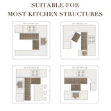Kitchen Rugs Sets of 2, Non Slip Kitchen Mats for Floor, Brown