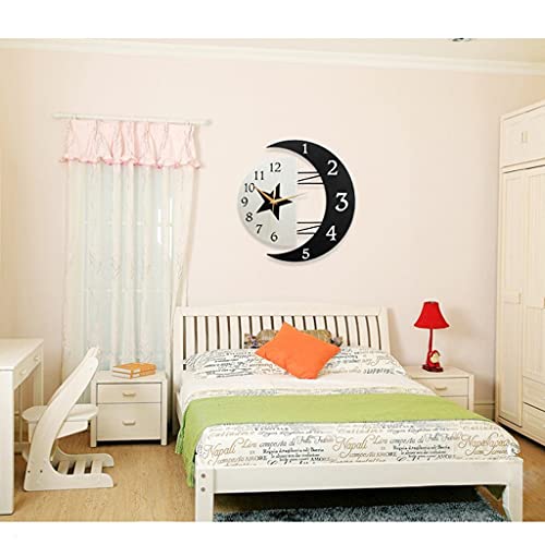 Wood Wall Clock Silent Animals Cartoon Cute Wall Clock for Kids Rooms Kids Wall Watch (Size : 39cm40cm)