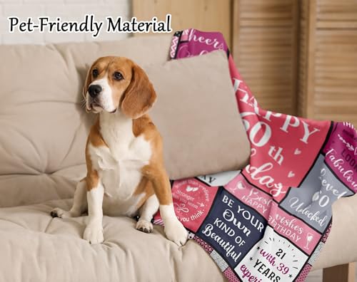 60th Birthday Gifts for Women, 60th Birthday Decorations for Woman, Best Gifts for 60th Birthday, Cool 60th Birthday Gifts, 1966 Birthday Gifts Blanket 50"x60", 60 Year Old Birthday Gift Ideas