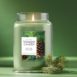 Yankee Candle Balsam & Cedar, Scented Candle, 22oz Large Jar with up to 150 Hour Burn Time, Giftable