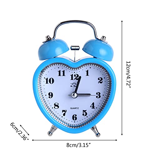 Heart Shape Alarm Clock No Ticking Light For Time Clocks
