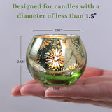 Green Mercury Glass Votive Candle Holders Set of 12