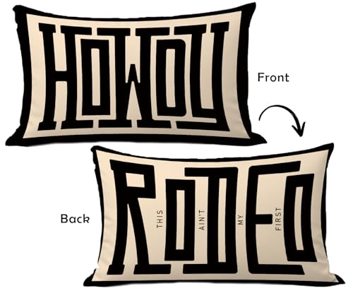 Howdy Pillow Cover 12x20, Western Southwestern Throw Pillows Cover for Cowgirl Cowboy Room Bedroom College Dorm Decor, Western Decor for Home
