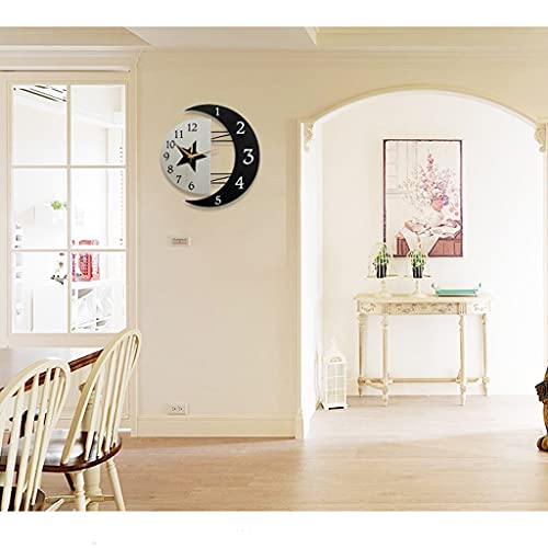Wood Wall Clock Silent Animals Cartoon Cute Wall Clock for Kids Rooms Kids Wall Watch (Size : 39cm40cm)