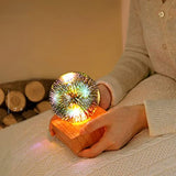 3D Fireworks Christmas Projector Lamp for Bedroom Study Art Decor Lighting Fixtures
