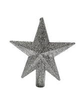 Kurt Adler 4" Petite Treasures Silver Glittered Mini Star Christmas Tree Topper - Unlit