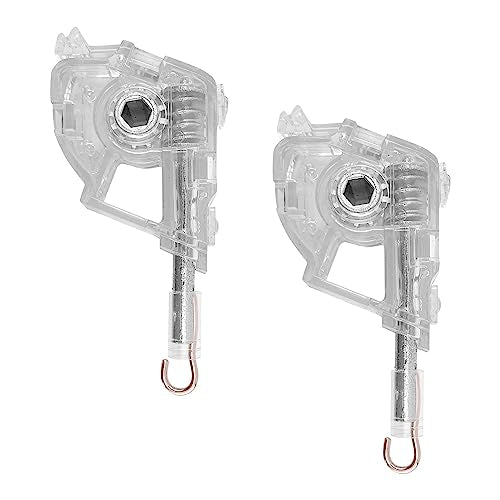 Amazing Drapery Hardware Low Profile Wand Tilter, Set of 2 - Durable Metal Construction, Heavy Duty Hexagon Gear/Hook Connection - Clear Blind Tilt Mechanism for 2" Horizontal Blinds