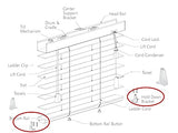 Cutelec 4pcs Hold Down Brackets Clear Color Bottom Rail Hold Clips for High Profile Blinds
