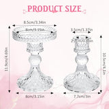 Unity Candle Holder - Glass Candle Holders for Pillar Candles Taper Candles, Glass Candlestick Holders Set of 3, Decorative Clear Glass Candlestick Holder for Wedding Table Dinning Church Centerpiece