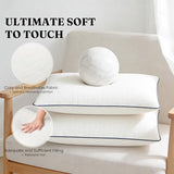 Oubonun 16x24 Pillow Inserts Set of 2 - Rectangle Decorative Throw Pillows for Sofa Couch Bed Living Room Beige 100% Polyester Filling 16 x 24 Inch Lumbar Pillows