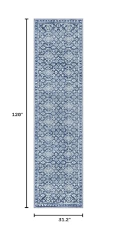 Vintage Washable Runners for Hallway 2.6x10 Runner Rug Non Slip