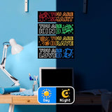 Game Wall Decals Glow in The Dark, Gamer Sticker Inspirational Wall Decor for Boys Room, Kids Bedroom Playroom Nursery Decoration