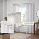 MODE Cambria® Designer Series - Premium 7 foot Custom Curtain Rod - 1-1/8 inch Large Diameter - Non-Adjustable for a Seamless Look - Premium Designer Brackets and End Caps - Brushed Gold Finish