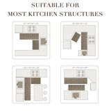 Kitchen Rugs Sets of 2, Non Slip Kitchen Mats for Floor, Brown