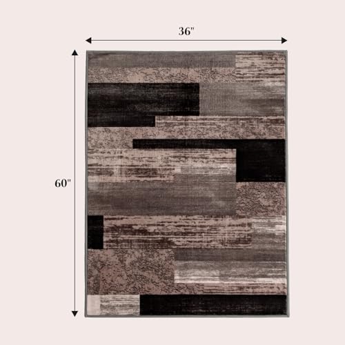 3x5 Washable Area Rugs for Living Room and Bedroom(3x5,Chocolate)