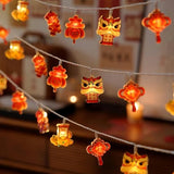 LOLStar Chinese New Year Decorations 2026 Mini Indoor String Lights 9.8Ft 20 LED Fairy Lights 8 Modes Timer Battery Operated (Not Included) Chinese New Year Decors Window Lights for Mantel Bedroom