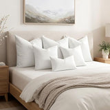 MIULEE Premium Feather and Down 12x20 Throw Pillow Insert Soft Fluffy Throw Pillow Double-Layer Cotton Fabric for Sofa Bed Couch Prevents Feather Leakage