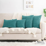 HWY 50 Throw Pillow Cover 12x20 Inch Soft Chenille Teal Pack of 2