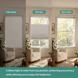 Changshade Blackout Top Down Bottom Up Cellular Shades, Cordless Honeycomb Blinds for Bedroom, Nursery & Bathroom, Total Privacy, 34" W*72" H,White