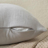 Pack of 2 Faux Linen Chenille Throw Pillow Covers Decorative Pillow Covers Velvet Accent Cushion Cover Pillow Case for Couch Sofa Living Room Bedroom Farmhouse Decor 20x20 Inch LightGrey
