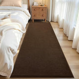 ISEAU 2x8 Soft Runner Rug for Hallway, Washable and Non-Slip, Brown