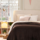 UGG Coco Twin Bed Blanket, Fleece Blanket, 68" x 92", Brown (Burnt Cedar)