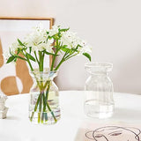 Gute Glass Vases for Decor, Modern Decorative Flower Vase Centerpieces Table Home Indoor Desk Decor Living Room, Kitchen, Office Wedding or Housewarming Gifts (Clear)