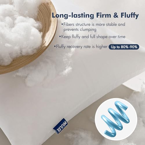 MIULEE 18x18 Inch Pack of 2 Throw Pillow Inserts 100% Virgin Fiber Filling Bundle Navy Blue Velvet Throw Pillow Covers Decorative for Livingroom Bedroom Sofa Couch Bed
