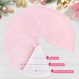 Christmas Tree Skirt 36 inch Faux Fur Pink Tree Skirt Xmas Decorations