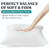 Oubonun 18x18 Waterproof Outdoor Pillow Inserts – Set of 2 Firm & Fluffy, Water Resistant Throw Pillows for Patio, Garden, Porch, or Indoor Decorative