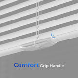 Cordless Aluminum Mini Blind - 34" W x 64" L - White, Premium Duty 1" Metal Slats, Over 400 Custom Sizes Starting at $19.97, Durable, Waterproof Window Shades by Lumino