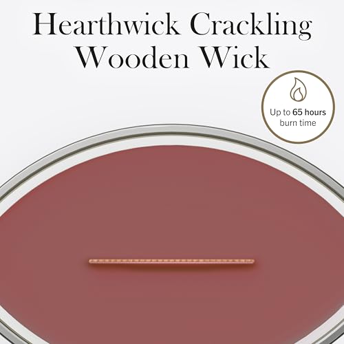WoodWick Cinnamon Chai Scented Candle, Crackling Wick, 16oz