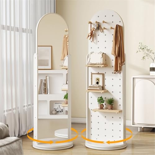 Floor Full-Length Rotating Dressing Mirror for Entryways, Bedroom Closets Mirror